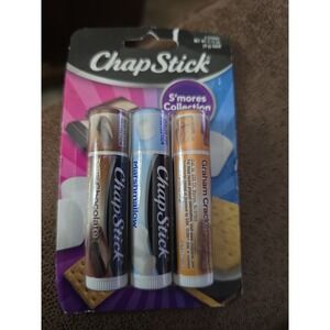 ChapStick S'Mores NIPS Graham Cracker Marshmallow Milk Choc. 3 Ct 0.15 Oz Each